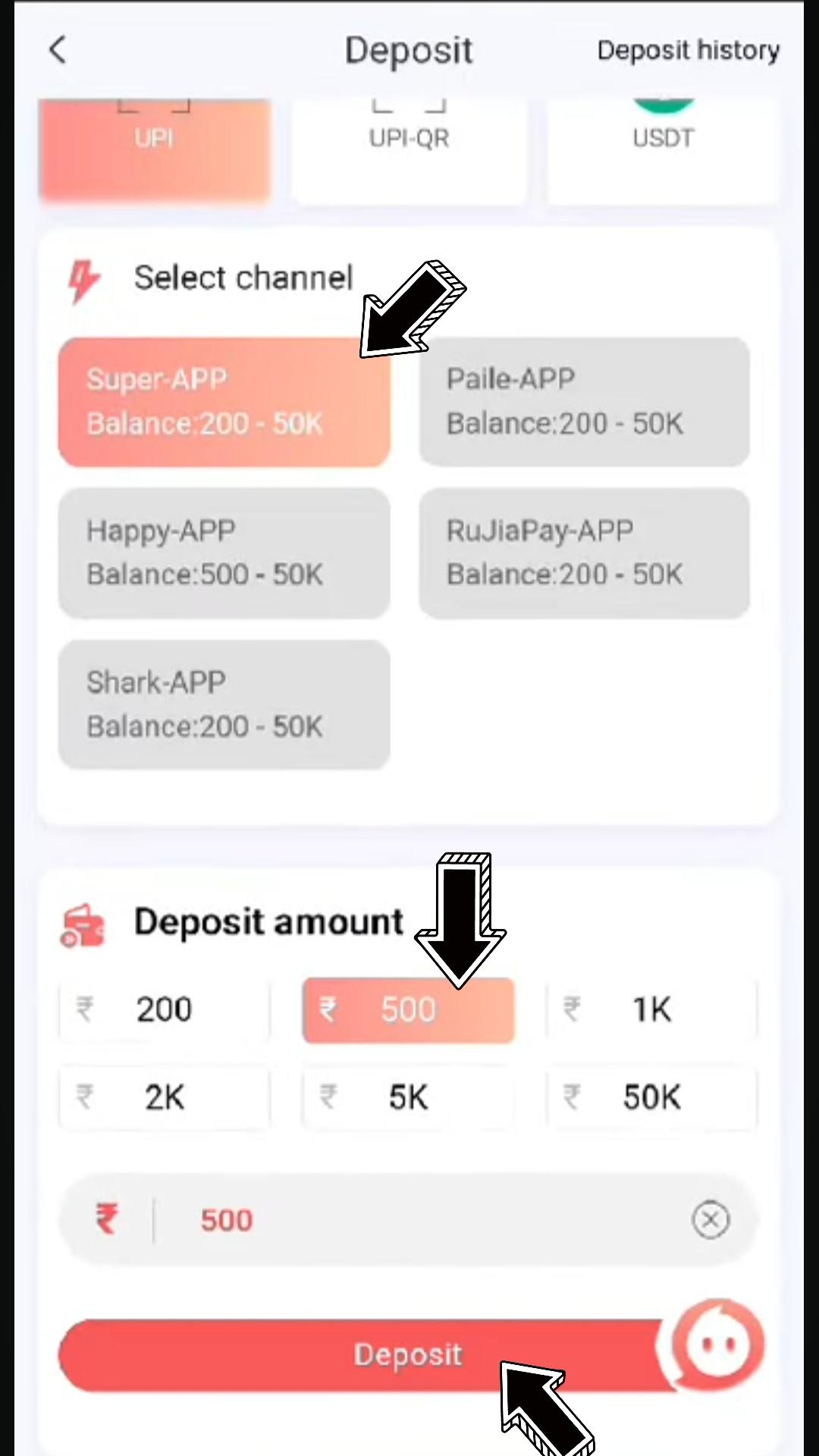 55 Club Super App Deposit Money
